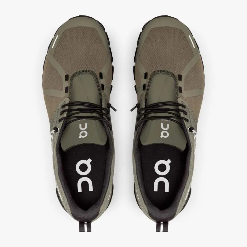 On Cloud Men's Cloud 5 Waterproof Running Shoes- Olive/Black