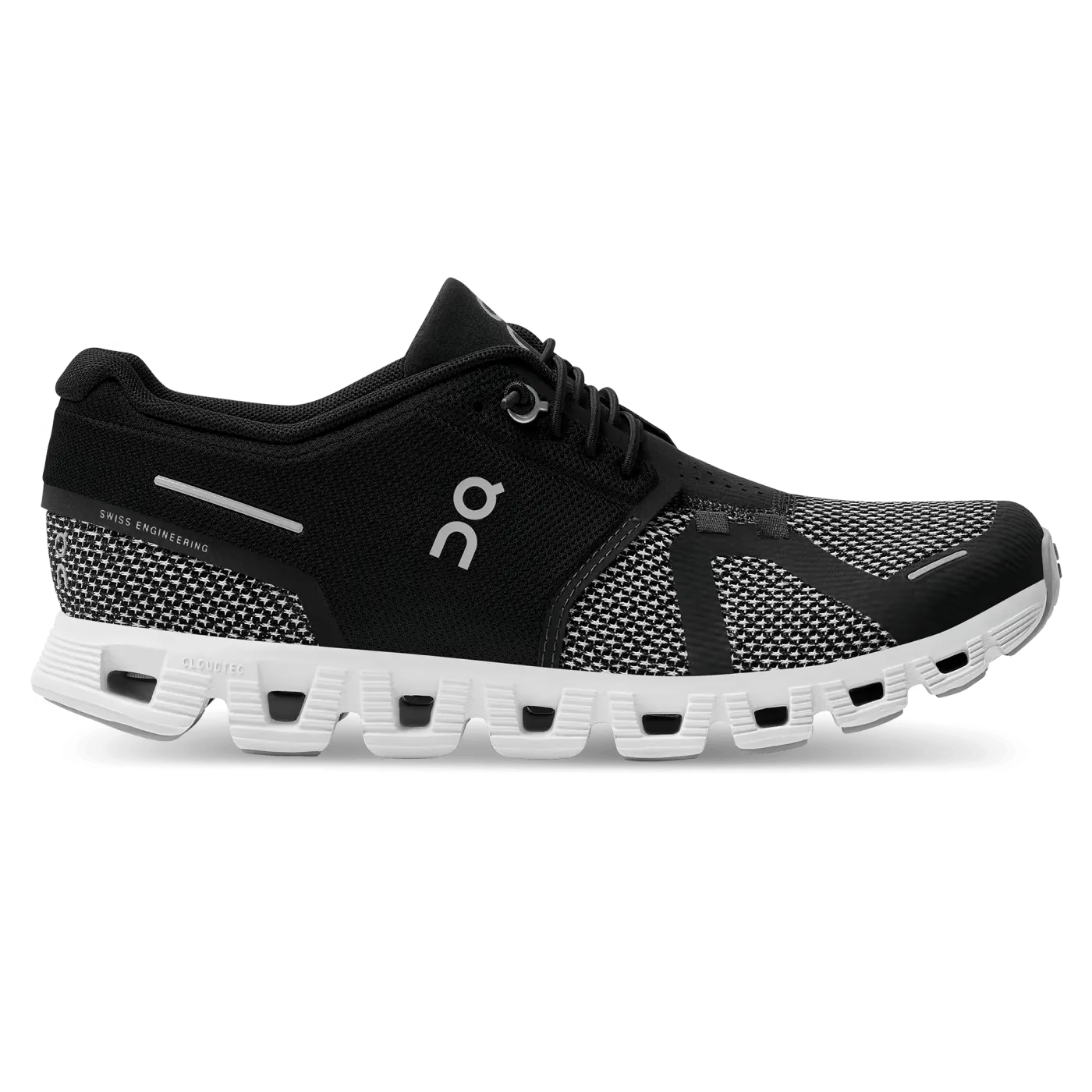 On Cloud Women's Cloud 5 Combo Running Shoes- Black/Alloy