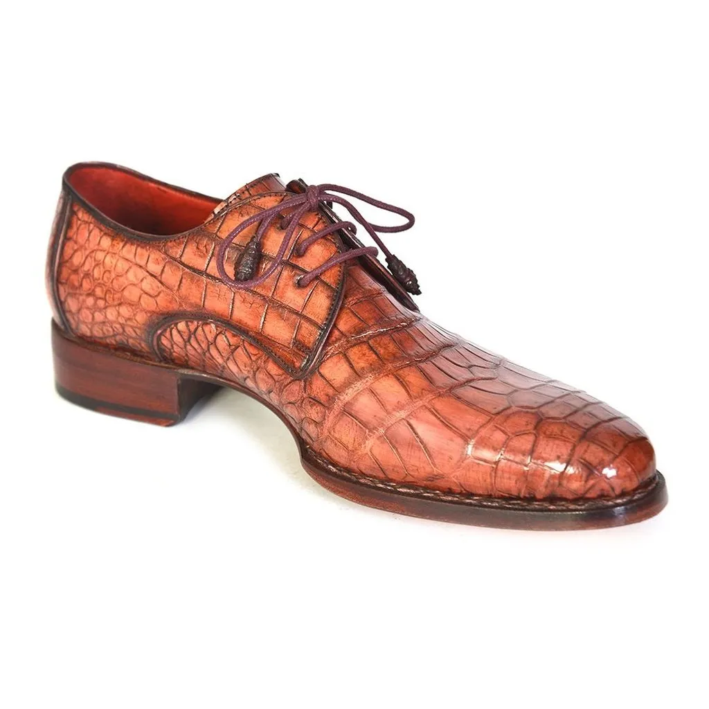 Paul Parkman Genuine Crocodile Goodyear Welted Derby Shoes (ID#44Z87)