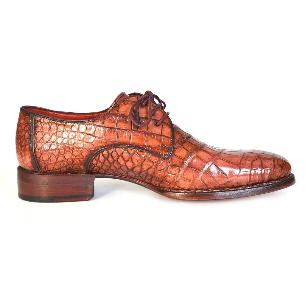 Paul Parkman Genuine Crocodile Goodyear Welted Derby Shoes (ID#44Z87)