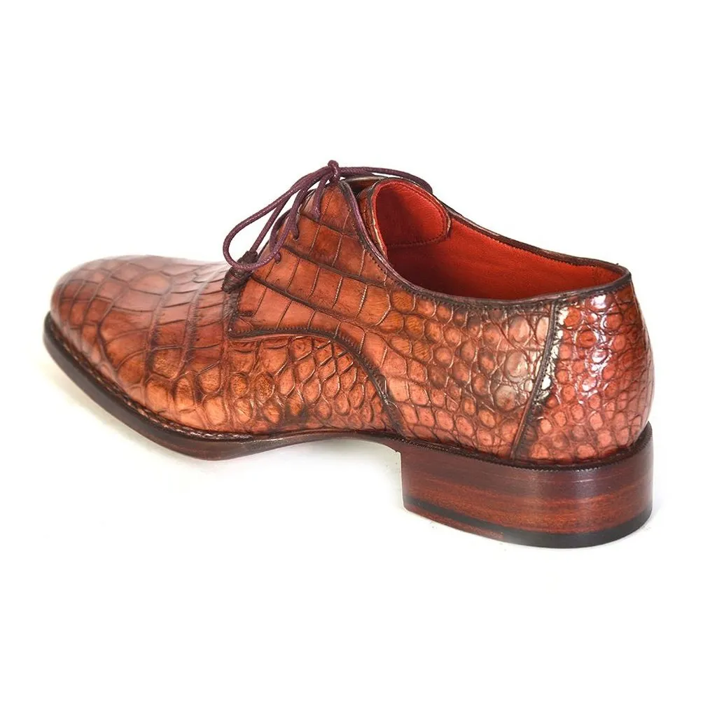 Paul Parkman Genuine Crocodile Goodyear Welted Derby Shoes (ID#44Z87)