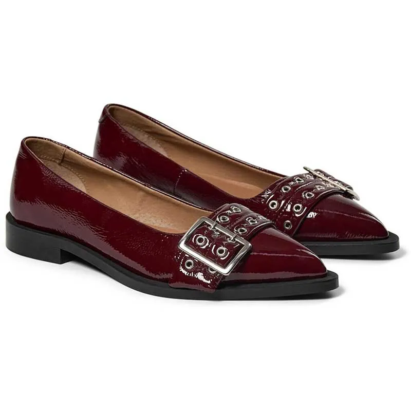 Pavement 23185 Saso Low Loafers Varnish Bordeaux