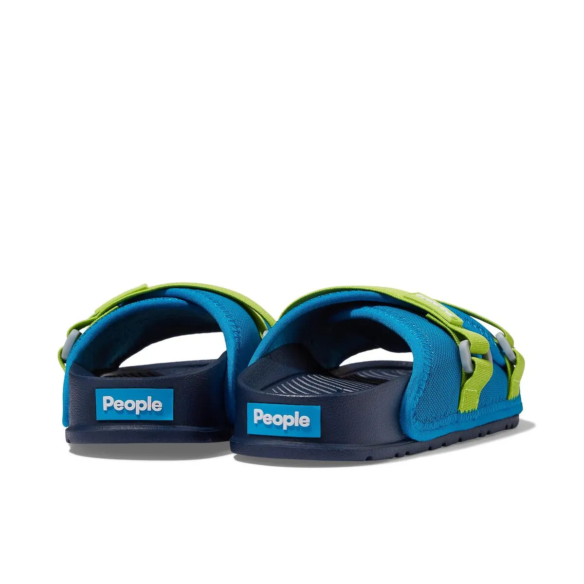 People Footwear Blue/Lime Lennon Chiller Slip On | Vegan Slide Sandal