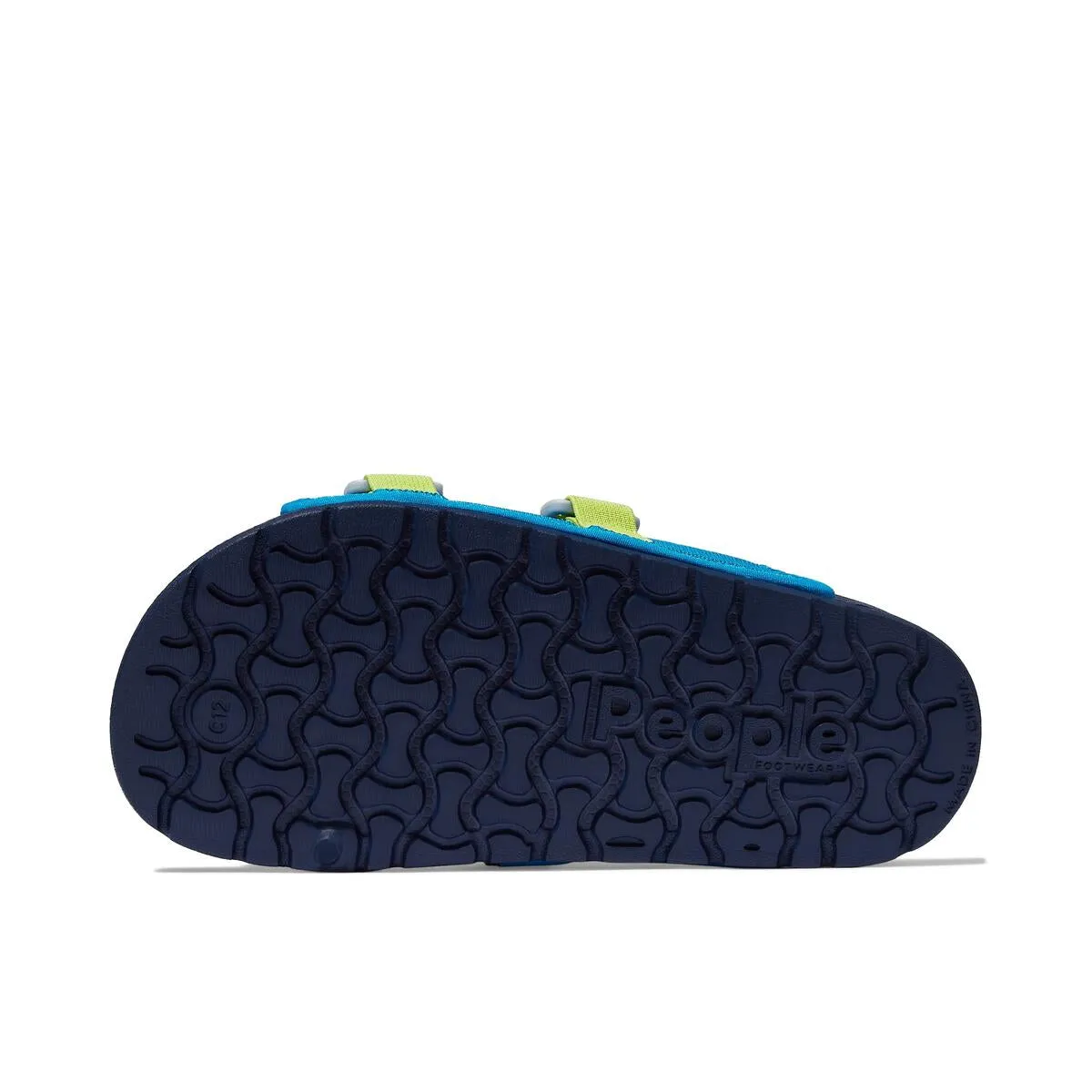 People Footwear Blue/Lime Lennon Chiller Slip On | Vegan Slide Sandal