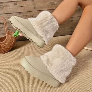 PINECREST™ WOMEN'S FLUFFY FOLD OVER ANKLE WINTER BOOTS