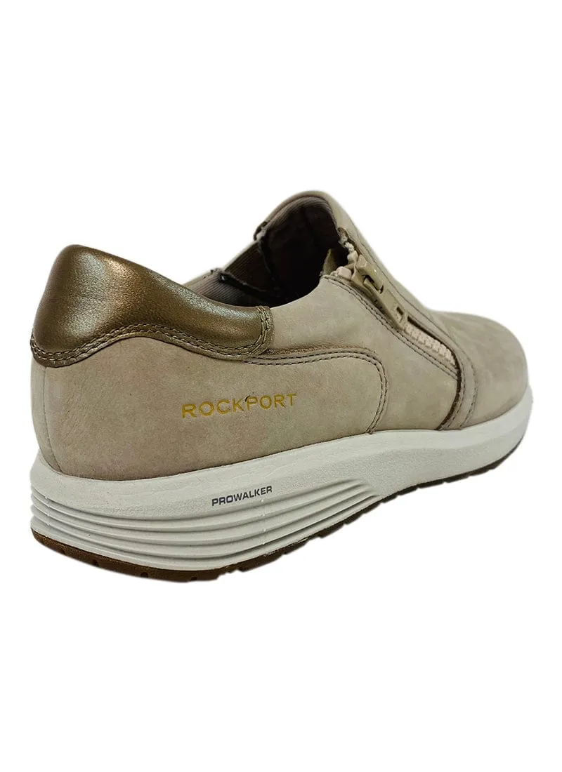 Rockport Women's Trustride Slip Ons- Taupe