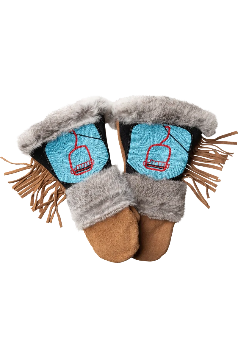 Ruffy Long Cuff Mittens