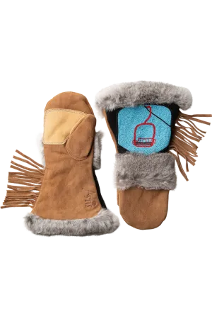 Ruffy Long Cuff Mittens