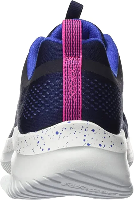 Skechers New Horizon Navy/Hot Pink Pull On Breathable Mesh Low Top Sneakers