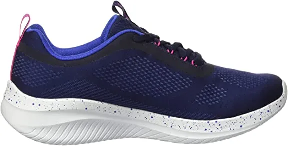 Skechers New Horizon Navy/Hot Pink Pull On Breathable Mesh Low Top Sneakers