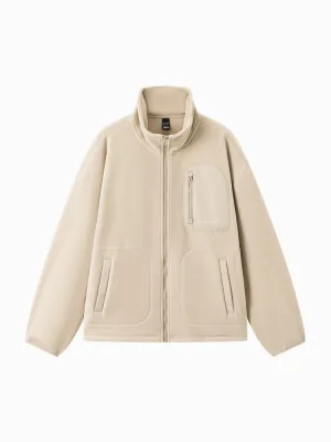 Unisex cream knitted jacket