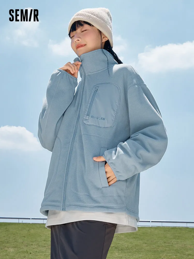 Unisex cream knitted jacket