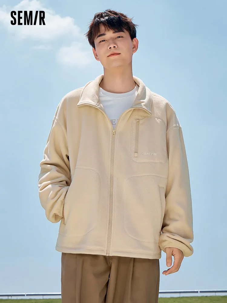 Unisex cream knitted jacket