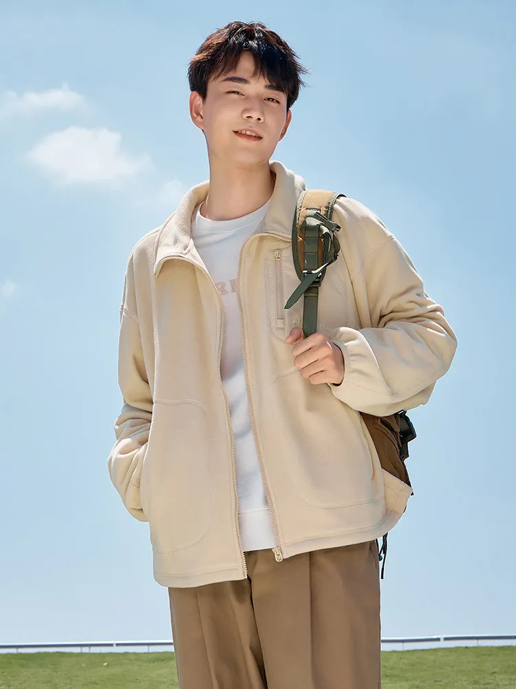 Unisex cream knitted jacket