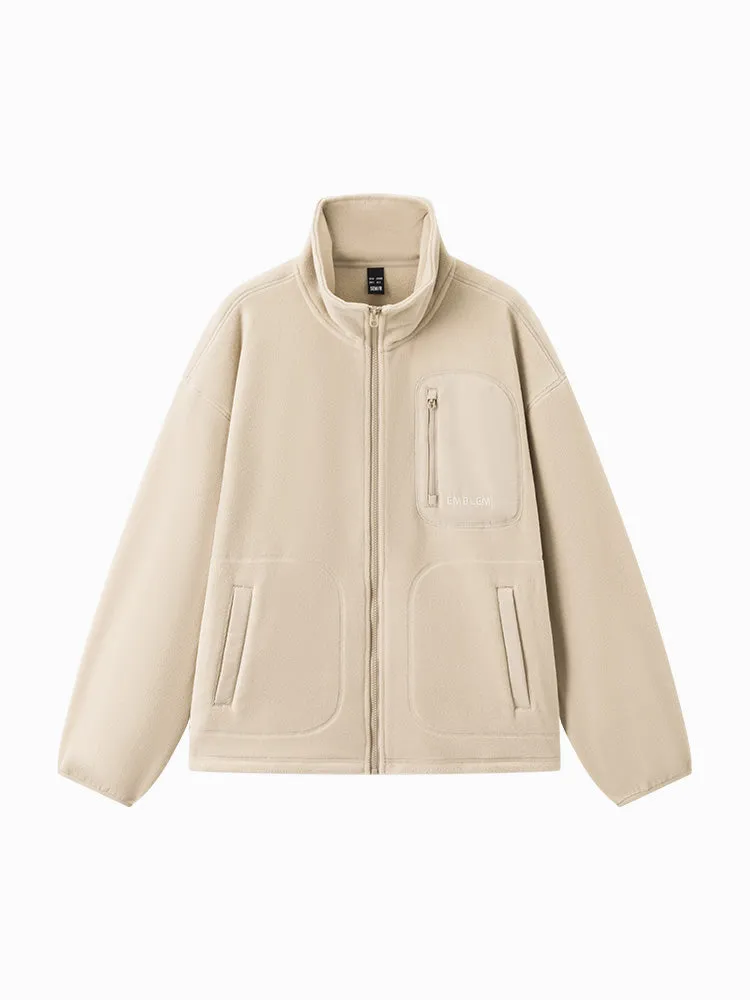 Unisex cream knitted jacket