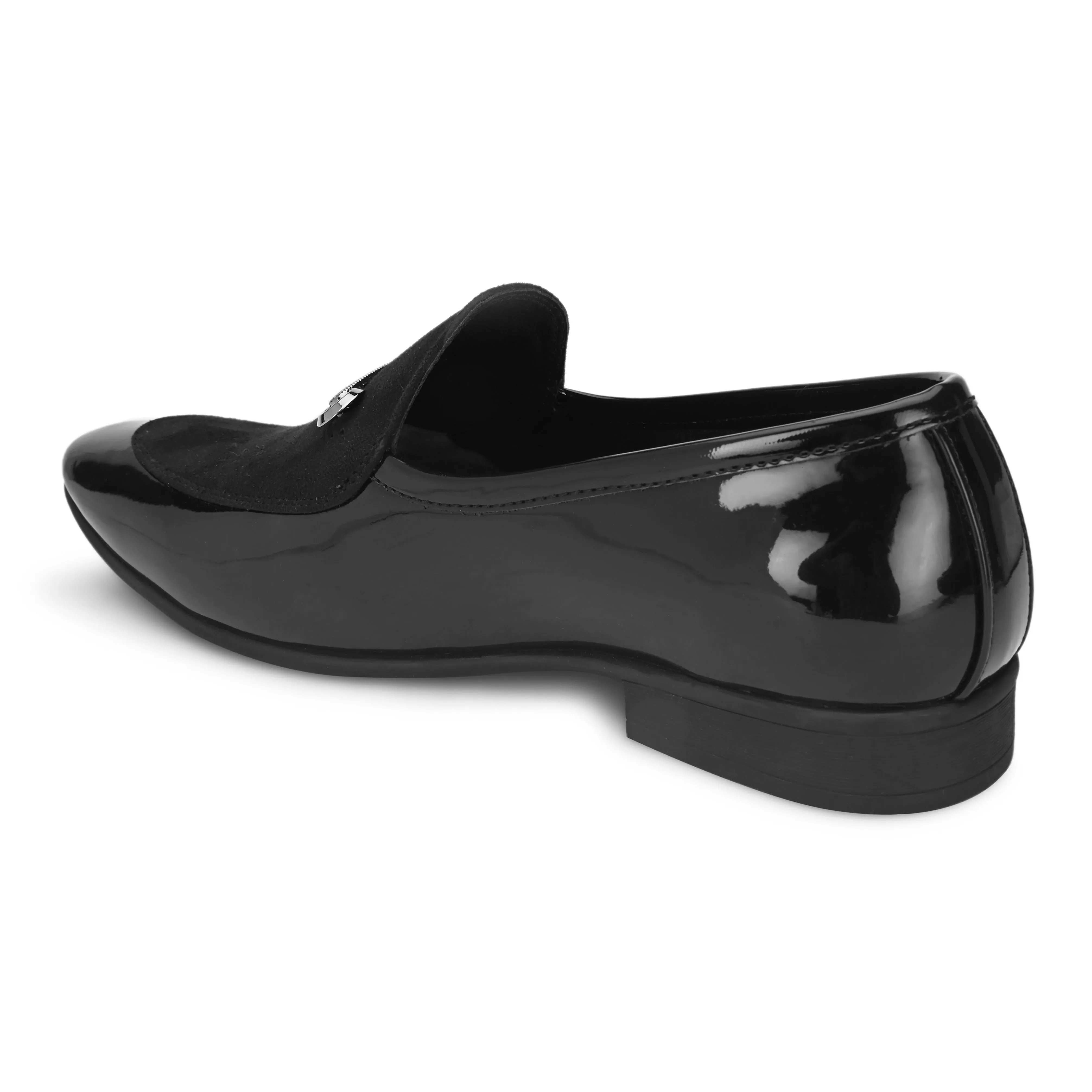 Valerio Black Slip-Ons