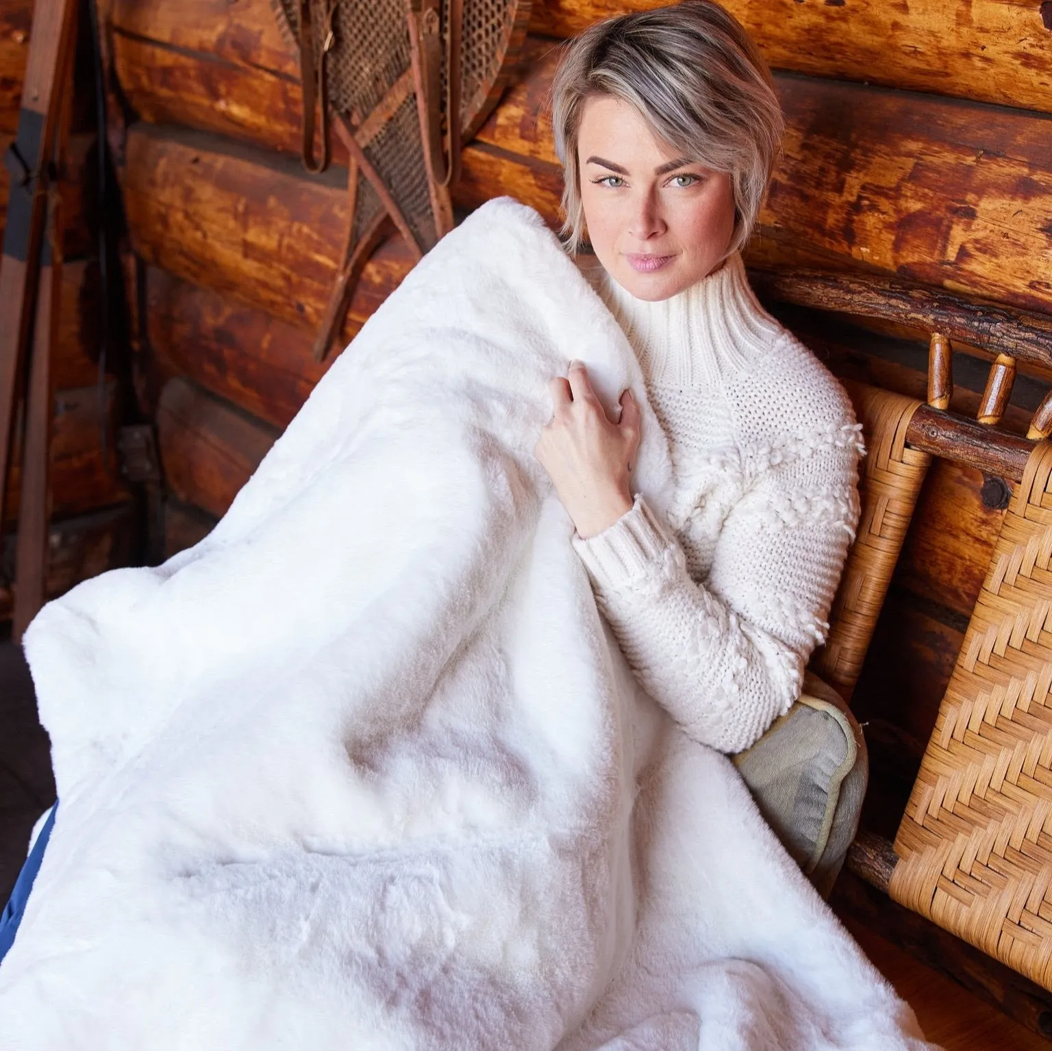 White Faux Fur Original Blanket