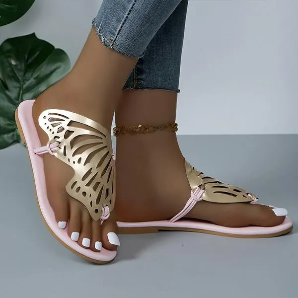 Women's Flat Fashion Butterfly Beach Flip Flops 58848607S