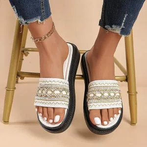 Women's Platform Ethnic Style Beach Sandals 05748434C