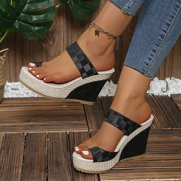 Women's Platform Wedge Slide Sandals 54101166C