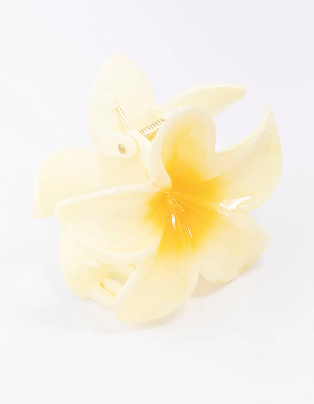 Yellow Ombre Hibiscus Hair Claw Clip